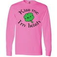 thumbnail image 3 of Inktastic Kiss Me I'm Irish Long Sleeve T-Shirt, 3 of 5