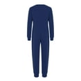 thumbnail image 4 of SiiRoh Special Needs Adaptive Clothing Children Long Sleeve Cotton Bodysuit Boys Long Leg Zip Back Jumpsuit Dark Blue 6, 4 of 7