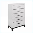thumbnail image 5 of Chests & Wardrobes | Modern White 5-Drawer Mirage Chest with Kennin Center Glide | White | Solid Wood+MDF, 5 of 5