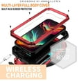 thumbnail image 3 of Allytech Rugged Case for iPhone 15 Pro with Screen Protector & Camera Lens Sliding Cover, Anti-Drop Dustproof Hidden Kickstand Heavy Duty Triple-Layer Protection Shell, Red, 3 of 7