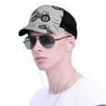 thumbnail image 4 of Disketp Gray Tractor Print Trucker Hat Men Women - Mesh Baseball SnapBack Cap, 4 of 7