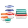 Pyrex® Simply Store, Glass Storage Container, Multi Color, 18 Piece