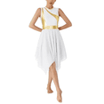 thumbnail image 2 of Vestido de baile lírico de alabanza litúrgica para mujer, baile de salón, coro de iglesia, traje de adoración, sin mangas, con lentejuelas brillantes, ropa de baile, 2 of 5