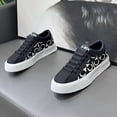 thumbnail image 5 of Men's Slip-On Sneakers, Breathable Casual Shoes, Trendy Footwear with Embroidered Print, White, Spring 2025, 5 of 9