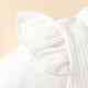 thumbnail image 3 of Gibobby Conjunto de 3 piezas de pantalones de otoño para Niñas pequeña, Top de manga larga con volantes + Mini pantalones cortos de pata de + sombrero de (Blanco, 6-9 Meses), 3 of 5