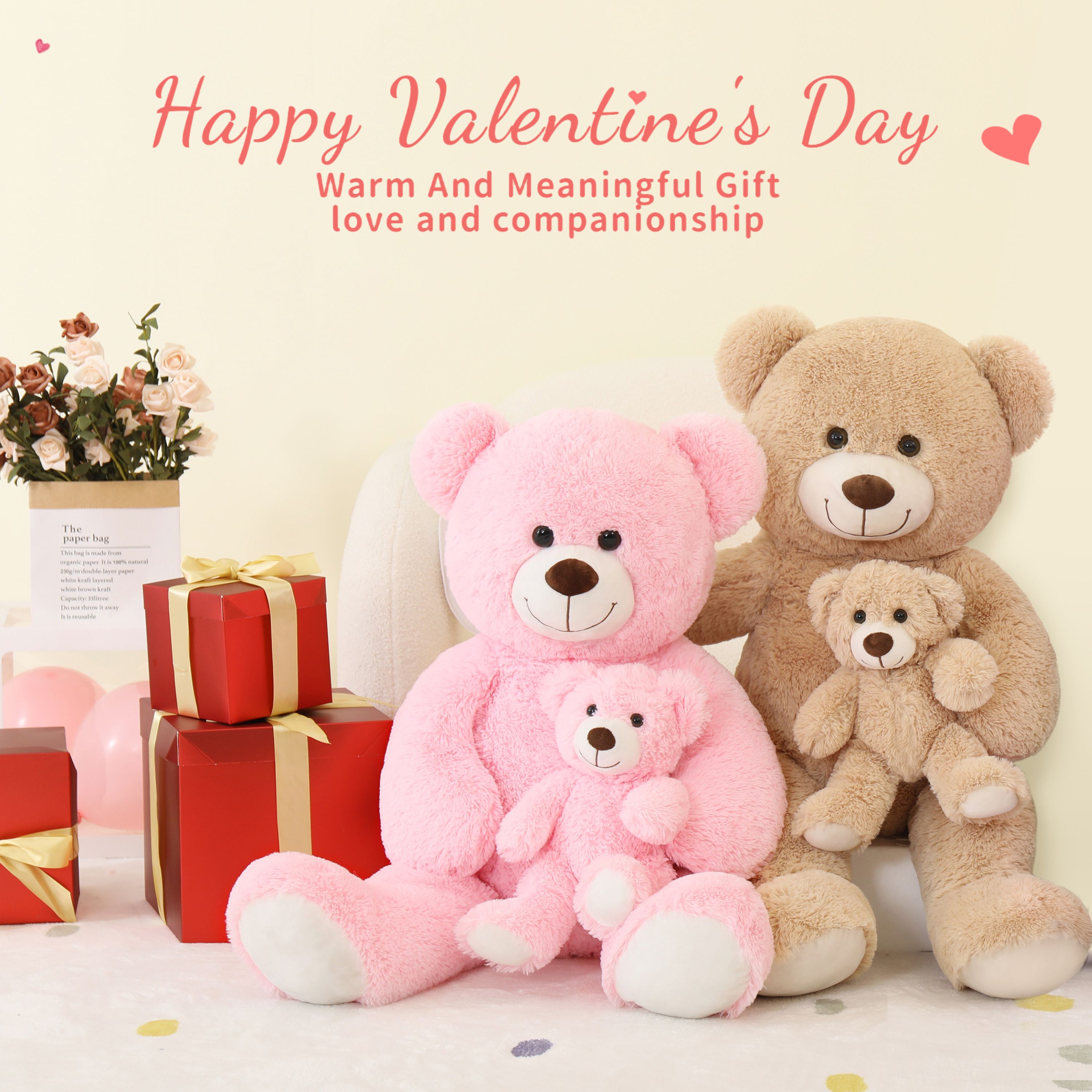 MaoGoLan Mommy and Baby Teddy Bear 39-Inch Plush Set photo 5