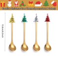 thumbnail image 2 of WJCA 4-Piece Festive Utensil Set, Elegant Spoons and Forks with Tree Motif for Dining and Dessert, Holiday Tableware Collection, Gold Design, 2 of 8