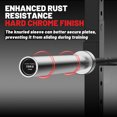 thumbnail image 4 of ROALW Olympic Barbell Bar 6.5 ft - 1,000 lb Capacity for Weightlifting, Powerlifting, Bench Press, Deadlift & Squat - Strength Training Barbell for Gym,Black Silver, 4 of 8