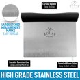 thumbnail image 2 of Zulay Kitchen Multi-purpose Stainless Steel Bench Scraper & Chopper Quick & Easy Perfect Cuts Black, 2 of 7