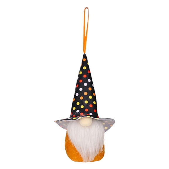 Halloween Faceless Plush Hanging Ornament Mini Hat Gnome Pendant Soft Non-woven Fall Holiday Decor for Halloween Tree Door Window Mantel Party Home Store Display, 1 Pack