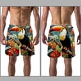 thumbnail image 3 of luoweisi Men's Beach Shorts Quick Dry Swim Trunks with Mesh Lining Toucan XL, 3 of 5