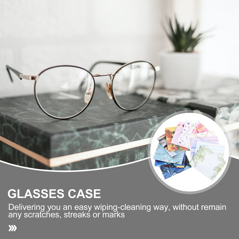 12pcs Eyeglasses Cleaning Cloth Glass Lens Wiping Cloth Multi-function Glasses Clean Cloth, Size: 17.5x14.5cm