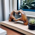 thumbnail image 3 of Love Heart Hand Figurine Heart-shaped Gesture Resin Sculpture Statue Sculpture Home Office Desktop Decoration Ornament Christmas Gift, 3 of 5