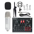 thumbnail image 1 of Wireless Karaoke Microphone Tripod WXH1000&amp;BM900 USB Sound Card V8XPRO Professional Studio Condenser Microphone For PC Phone MIC, 1 of 7