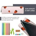 thumbnail image 5 of Fotbe Strawberry Pattern Leather Pencil Case, Pencil Pouch with Durable Zipper, Compact and Stylish Organizer for Stationery, Art Supplies, Travel Essentials, 5 of 7