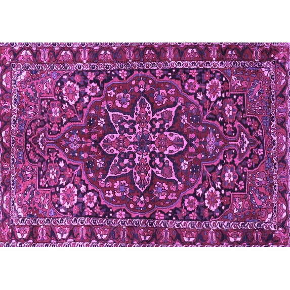 Ahgly Company Indoor Rectangle Persian Purple Traditional Area Rugs, 7' x 10'