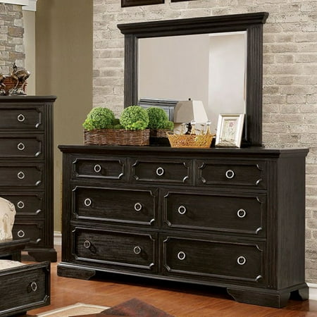 Charming Wooden Dresser In Transitional Style With Loop Knob