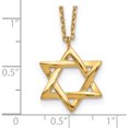 thumbnail image 3 of Sterling Silver 1In With Ext. Gold-Tone Star Of David Necklace Made In China qg5202-16.5, 3 of 5