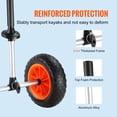 thumbnail image 4 of VEVOR Heavy Duty Kayak Cart, 280lbs Load Capacity, Detachable Canoe Trolley Cart with 10'' Solid Tires, Adjustable Width & Top Foam Protection, for Kayaks with Drain Holes of 2.54mm and Above, 4 of 9