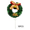 thumbnail image 2 of 10 Pieces Mini Christmas Wreaths 2.56" Artificial Xmas Wreath Hanging Ornaments for Cake Decor,Cute Miniature Wreaths for Door Windows Wall Stairs Christmas Tree Decorations, 2 of 9