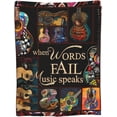 thumbnail image 2 of Guitar Blanket Music Fleece Throw Blanket Super Soft Warm Cozy Fuzzy Plush Blanket Gifts for Girls Boys Kids Bed Decor 50"X60", 2 of 6