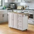 thumbnail image 2 of Hawthorne Collections Traditional Wood Kitchen Cart in White, 2 of 16