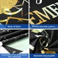 thumbnail image 3 of Happy Retirement Party Decorations, Extra Large Fabric Happy Retirement Sign Banner Photo Booth Backdrop Background with Rope for Retirement Party Favor (Black and Gold,70.8 x 43.3 Inch), 3 of 7