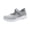 Light Gray, variant on Willtoo Women's Mesh Flat Mary Jane Walking Orthopedic Shoes with Arch Support Comfort Round Toe Light Breathable Casual Flats for Daily Leisure Walk Fashion Mam Shoes with Adjust Hook Loop