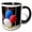 Black/White, variant on 3drose, Balloons in Red White and Blue to Celebrate Anything Worth Celebrating, 11oz Mug