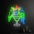 thumbnail image 2 of Handmadetneonsign Parrots Drinking Margarita Neon Light, Margarita Parrot Led Light, Parrot, 2 of 5