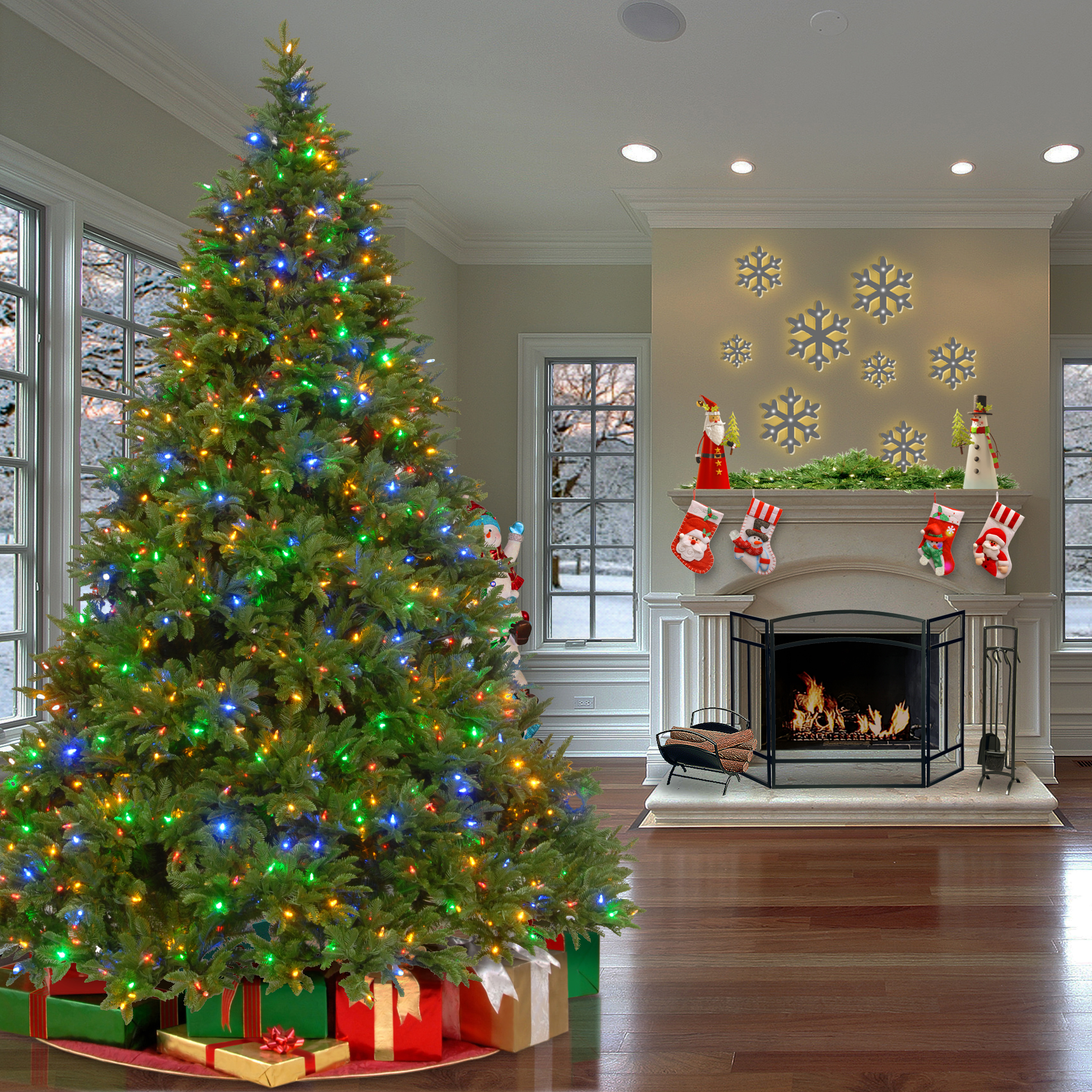 National Tree Company 7.5 ft. Empire Grande Fir Deluxe Tree with Dual Color® LED Lights - image 2 of 4