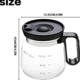 thumbnail image 2 of Wosthever Cafetera de vidrio de 16 oz, estilo cafetera, taza de té para tés calientes, chocolate caliente y helado Juegos de servir café y té, 2 of 3
