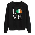 thumbnail image 1 of Gibobby Tops Mujeres Casual Sudadera con cuello en O con estampado para mujer, cuello redondo, ajuste casual, manga larga, camisas de entrenamiento, blusa suelta (Negro, M), 1 of 4