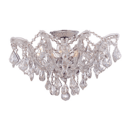 

Semi Flush Mounts 5 Light With Polished Chrome Clear Swarovski Strass Crystal Glass 19 inch 300 Watts - World of Lighting