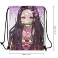 thumbnail image 3 of Kamado Nezuko Drawstring Backpacks Gym Athlete Bag Draw String Bags for Sports, Travel, Swimming, Beach, 3 of 8