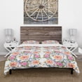 thumbnail image 3 of Designart 'Pink, Purple and Yellow Flowers' Floral Duvet Cover Set, 3 of 4