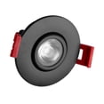 thumbnail image 1 of Nicor Lighting DGD211204KRDBK Downlight Encastré à LED Noir 2 Po - 4000K, 1 of 1
