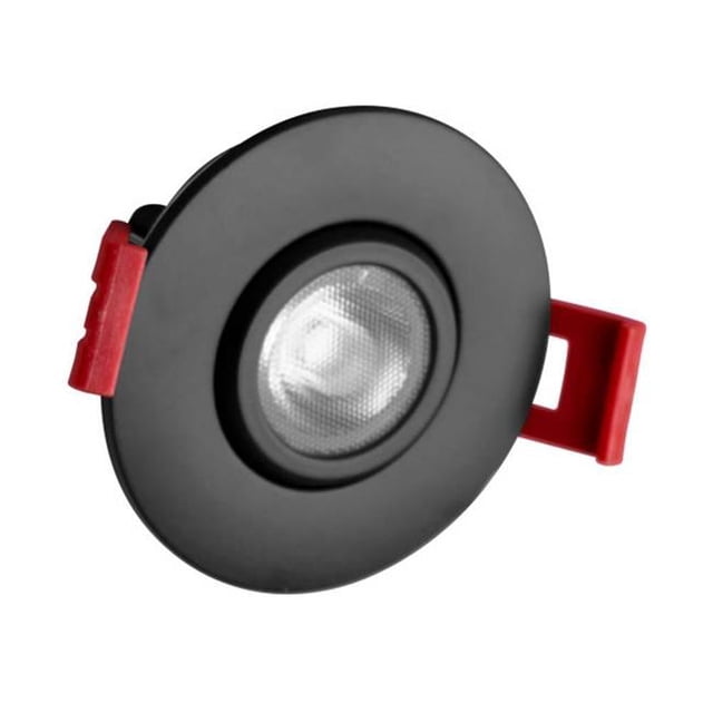 Nicor Lighting DGD211204KRDBK Downlight Encastré à LED Noir 2 Po - 4000K
