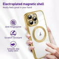 thumbnail image 3 of Phone Case for Apple iPhone 17 Pro Max Clear Hybrid Case with Plating Chrome Frame, Camera Protection, MagSafe Compatible Cover Fit for Apple iPhone 17 Pro Max (6.9") (Gold), 3 of 7