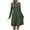 Green, variant on Kmdttou Dresses for Women 2025 Fashion Casual Solid Color Long Sleeve Round Neck Dress with Pockets (Size:S-2XL)