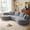 Gray, variant on 122" Curved Modular Sectional Sofa for Living Room,Modern Oversized Cloud Couch,4-Seater Extra Deep Seat Sofa.