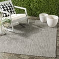 thumbnail image 2 of SAFAVIEH Courtyard Blair Checkered Indoor/Outdoor Area Rug, Black/Light Grey, 5'3" x 7'7", 2 of 14