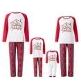 thumbnail image 1 of Pijama familiar navideño con traje, camiseta impresa con letras de manga larga con pantalones a cuadros ; Mamá-S, 1 of 3