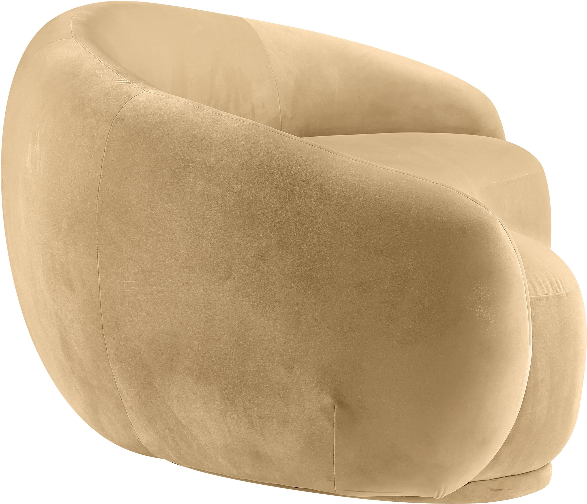 Meridian Furniture Emery Camel Velvet Sofa