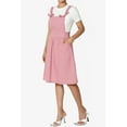 thumbnail image 3 of TheMogan Robe Midi Dos Nu Plissée en Lin pour Femmes avec Bretelles et Poches, 3 of 7