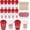 Classic, variant on 24 Set Hot Coffee Cups, Red and White Christmas Party Favor