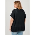 thumbnail image 2 of Avenue Women's Plus Size Short Sleeve Button Front Cardigan, 2 of 2