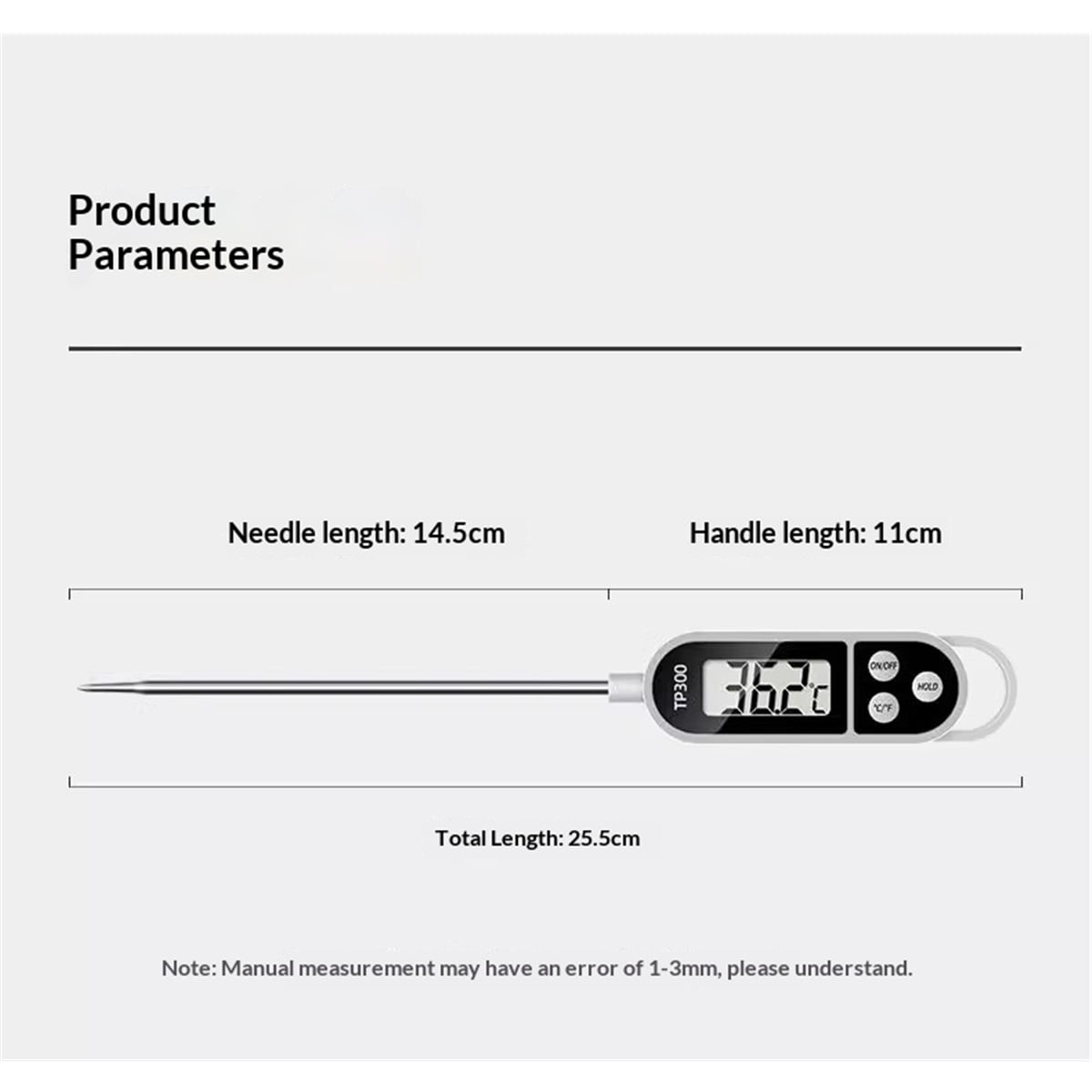 3 pc Candy Thermometer Digital Instant Read for Meat Kitchen Cooking Food Oil Deep Fry BBQ Grill Smoker