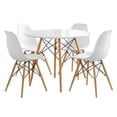 thumbnail image 1 of Set Comedor Mesa Redonda 80cm + 4 Sillas Eames blanco, 1 of 8