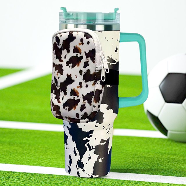 Bolsa De Almacenamiento Para Vasos De Fitness. Bolsa colgante para taza de fitness para vaso Stanley IceFlow 20OZ 30OZ (vaca marrón)